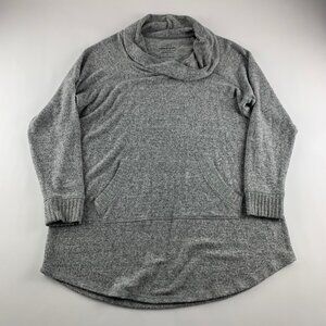 Torrid Gray Heather Super Soft Plush Cowl Neck Tunic Sweater 1X